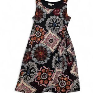 Robbie Bee Women's Multicolor Mandala Print Dress - Size L